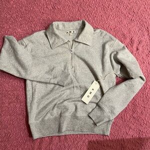 AMO Gray Zip-Up Sweatshirt
